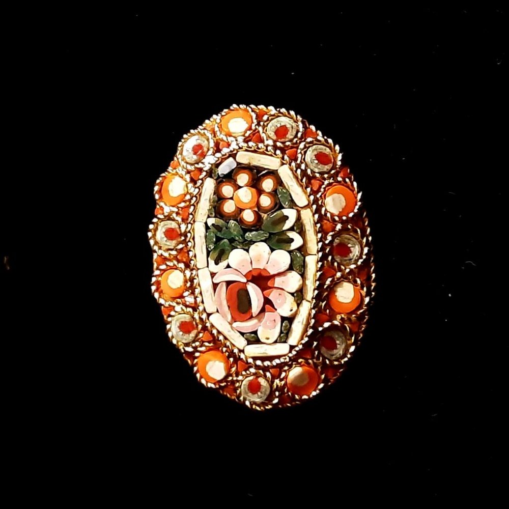 Vintage Micro Mosaic Brooch